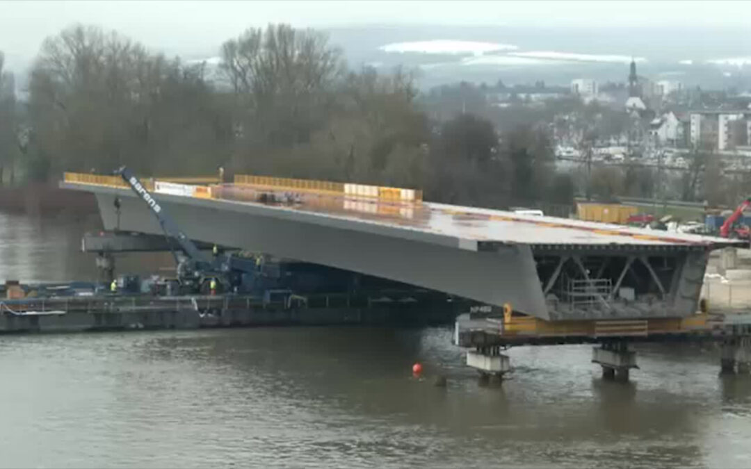 Schiersteiner Brücke bekommt letztes Bauteil