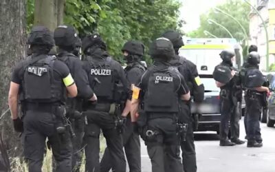Großeinsatz der Polizei in Frankfurt-Griesheim