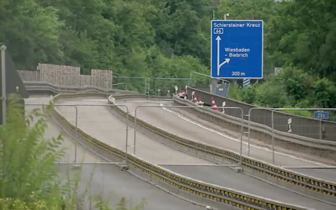 Gesperrte Salzbachtalbrücke – neue Wege nach Wiesbaden sollen Verkehr entlasten