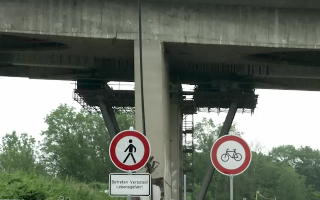 Aufwändige Vorarbeiten zur Sprengung der Salzbachtalbrücke