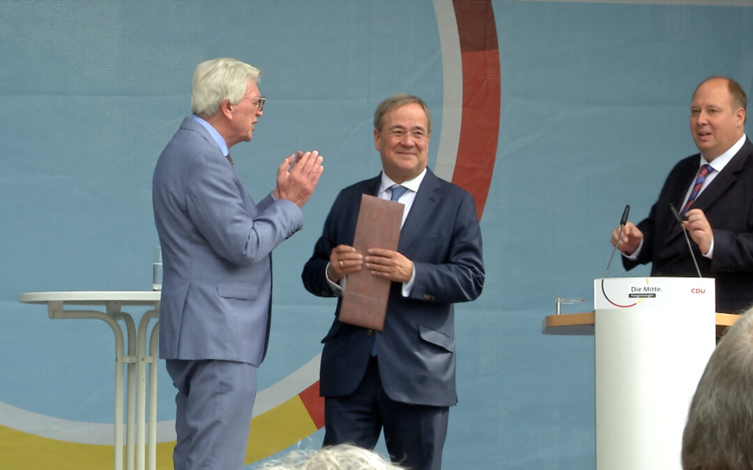 Bundestagswahlkampf von Kanzlerkandidat Armin Laschet in Gießen