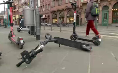 E-Scooter werden in Frankfurt zur Landplage