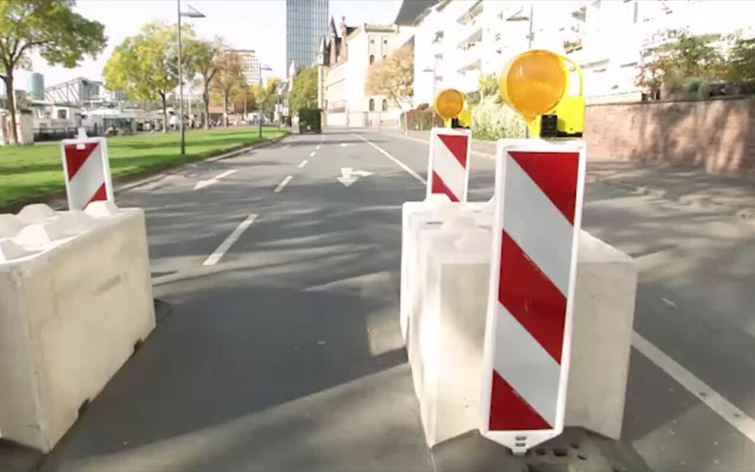 Der Mainkai in Frankfurt wird wieder gesperrt
