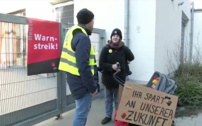 Tarifverhandlungen werden von Warnstreik in Kitas begleitet