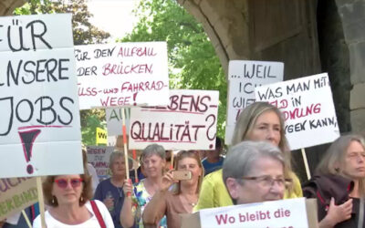 Demonstration im Ahrtal