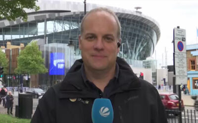 Sportreporter Thorsten Arnold vor dem Eintracht-Spiel in London