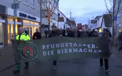 Demonstration zum Erhalt der Pfungstädter Brauerei