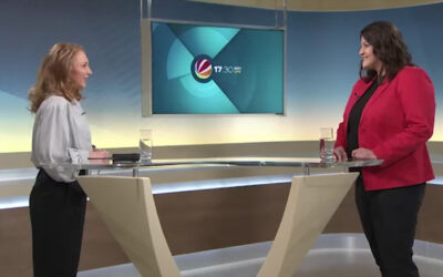 Die rheinland-pfälzische DGB-Vorsitzende Susanne Wingertszahn bei uns im Studio