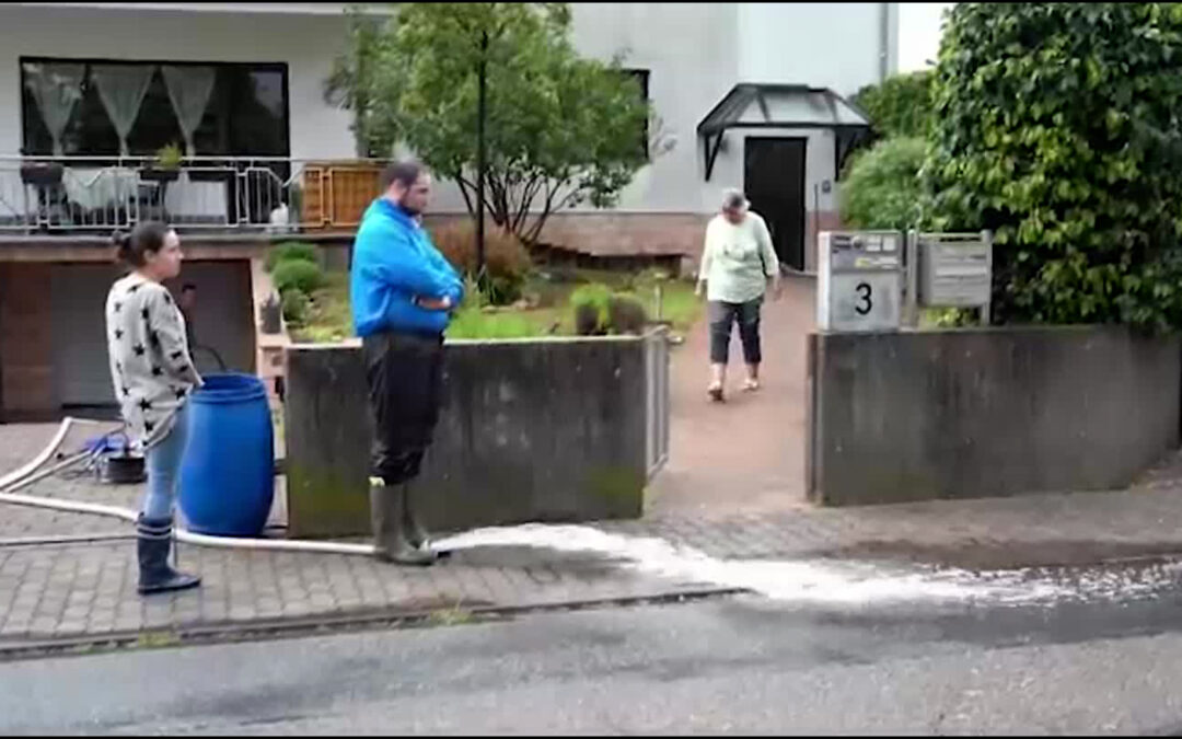 Aufräumen nach Unwetter