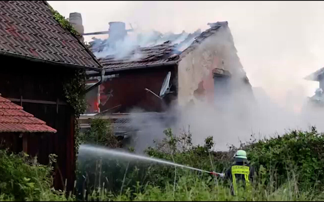 Einfamilienhaus in Biebergemünd komplett abgebrannt