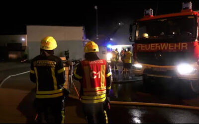 Großbrand in Offenbacher Recyclingfirma