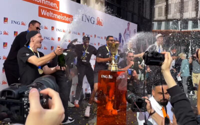 Basketball-Weltmeister in Frankfurt gefeiert