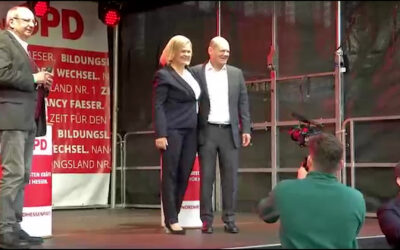 Bundeskanzler unterstützt Nancy Faeser im Hessen-Wahlkampf