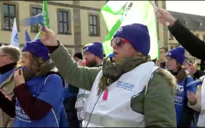 Warnstreik im öffentlichen Dienst in Hessen