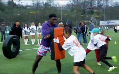 NFL-Star Tyreek Hill bei Football-Camp in Frankfurt