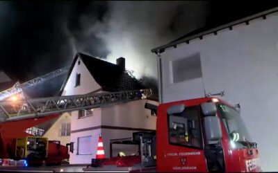 Großbrand in Birkenau