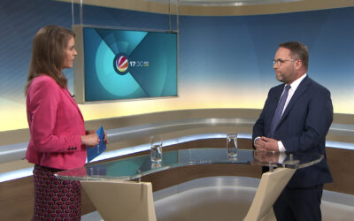 Zu Gast im Studio: der hessische Kulturminister Timon Gremmels