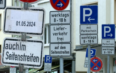 Schilderwald in Frankfurter Fahrradstraße sorgt für Frust