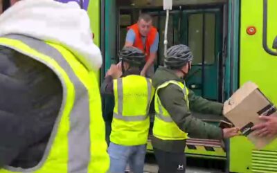 Straßenbahnen zur Paketauslieferung