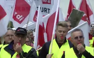 Streik der Sparkassen-Mitarbeiter