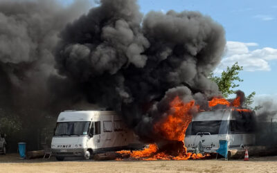 Campingwagen ausgebrannt