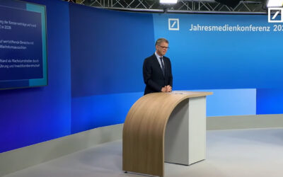 Gute und schlechte Nachrichten: Jahrespressekonferenz der Deutschen Bank in Frankfurt