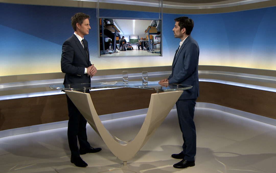 Zu Gast im Studio: der rheinland-pfälzische Bildungsminister Sven Teuber (SPD)