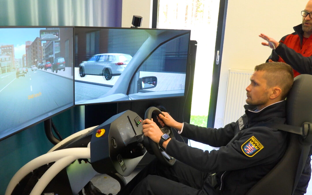 Neuer Fahrsimulator bei der hessischen Polizei