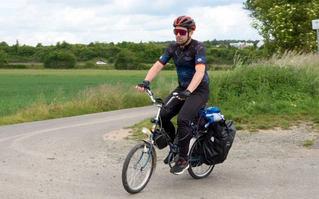 Weltrekordfahrt mit dem Klapprad