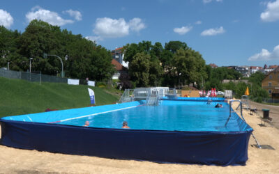 Behelfsschwimmbad in Bad Wildungen