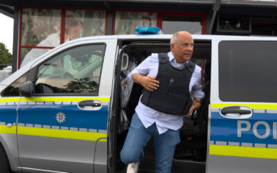 Mit Hessens Innenminister Poseck auf Streife
