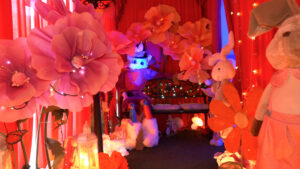 Lichtinstallation "Alice im Wunderland"